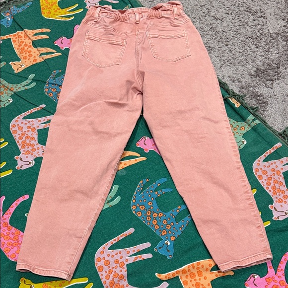 SO Pink High Rise Paperbag Utility Twill Waist Denim 3 - Picture 3 of 7